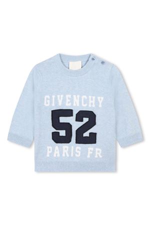 light-blue cotton jumper GIVENCHY KIDS | H3047177D